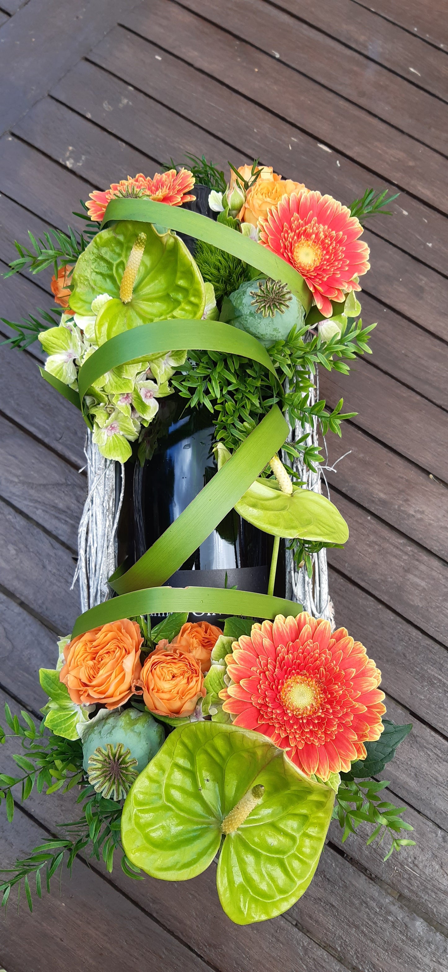 Bloemstuk met bubbels